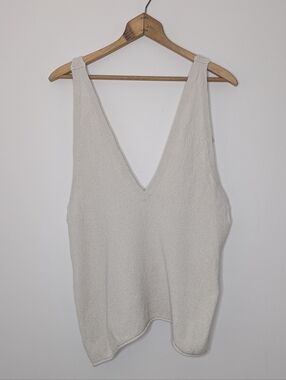 Free People Beach Women's Adjustable Tie V-Neck Sweater Knit Tank Top Size S